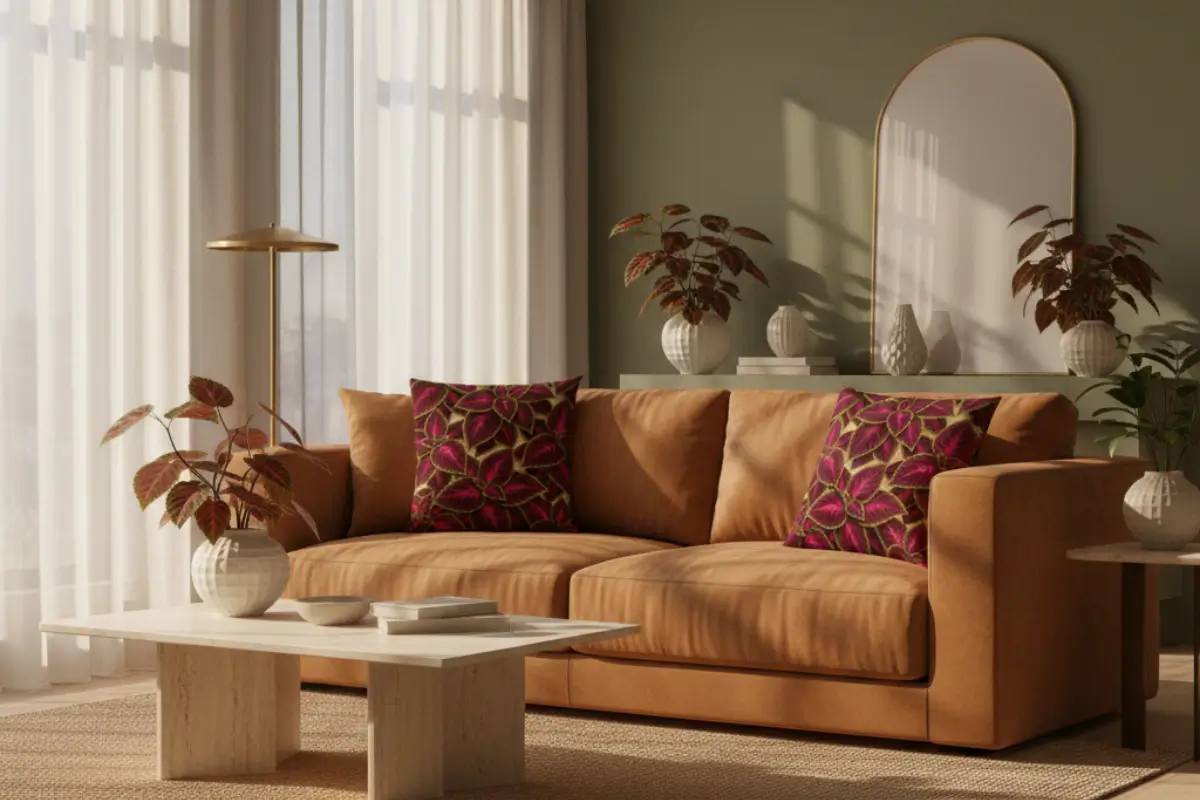 Vibrant Begonia Rex Flower Throw Pillows: A Pop of Botanical Energy for Modern Interiors